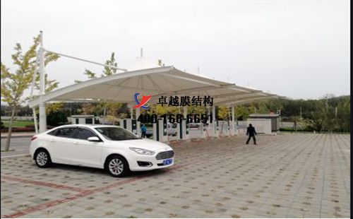 忻州膜結構充電站樁車棚【忻州市公共汽車公司等】工程設計施工案例