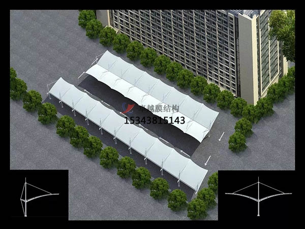 博愛膜結構停車棚【設計生產銷售】